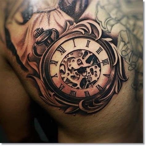 fake pocket watch tattoos|tattoo pocket watch designs.